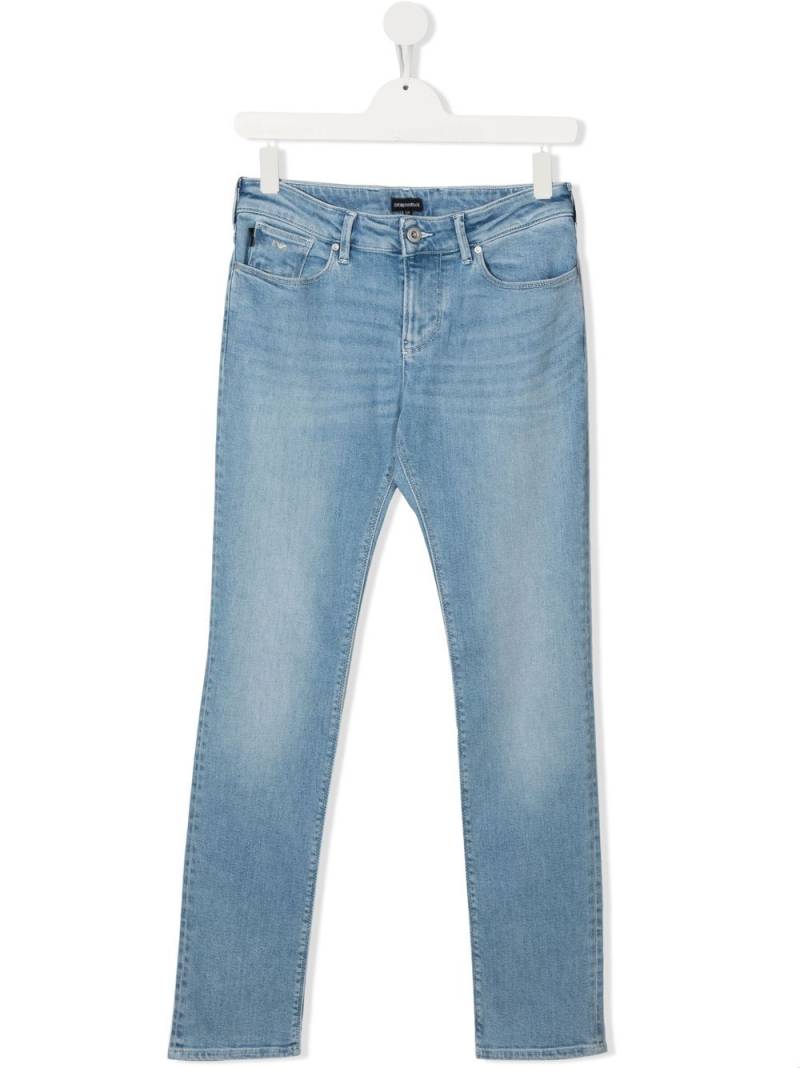 Emporio Armani Kids slim-cut denim jeans - Blue von Emporio Armani Kids