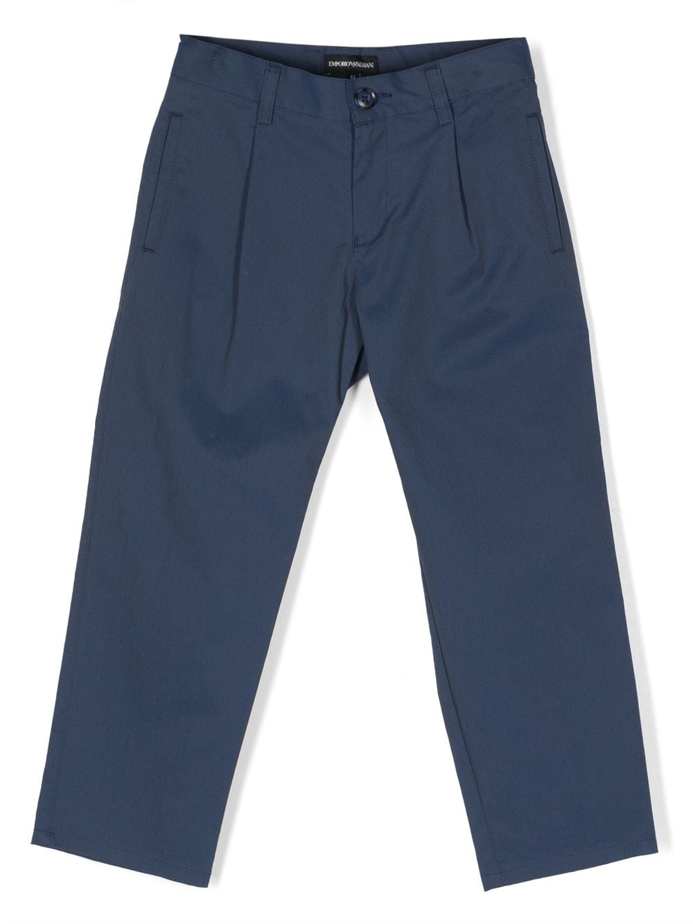 Emporio Armani Kids straight-leg chino trousers - Blue von Emporio Armani Kids