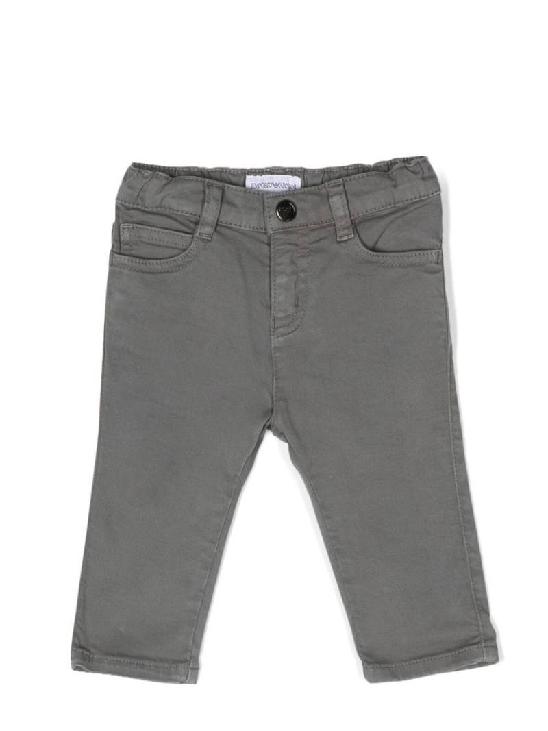 Emporio Armani Kids straight-leg chino trousers - Grey von Emporio Armani Kids