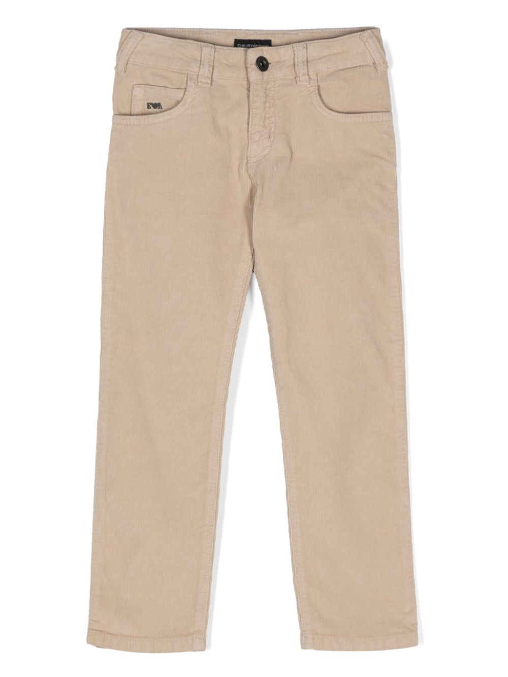 Emporio Armani Kids straight-leg corduroy trousers - Neutrals von Emporio Armani Kids