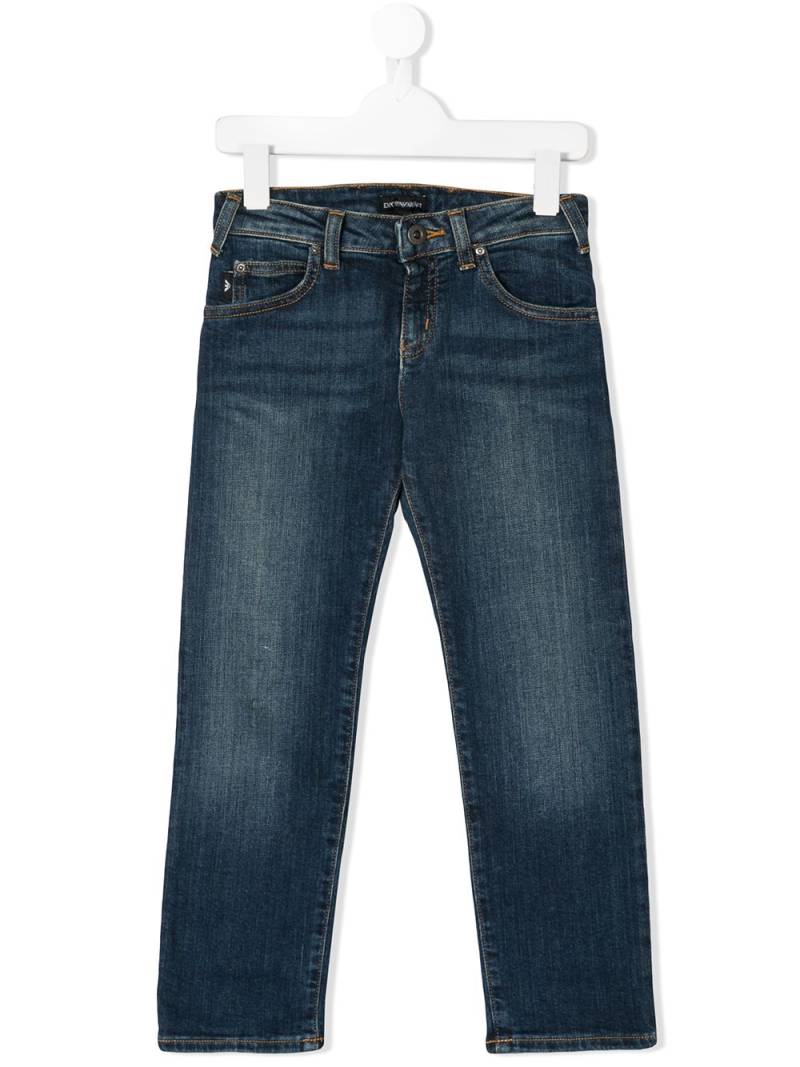 Emporio Armani Kids straight leg denim jeans - Blue von Emporio Armani Kids