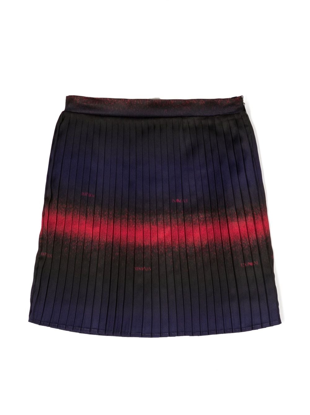 Emporio Armani Kids stripe-print pleated skirt - Black von Emporio Armani Kids