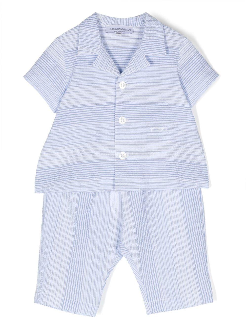 Emporio Armani Kids stripe-print two-piece set - Blue von Emporio Armani Kids