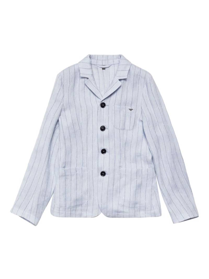 Emporio Armani Kids striped blazer - Blue von Emporio Armani Kids