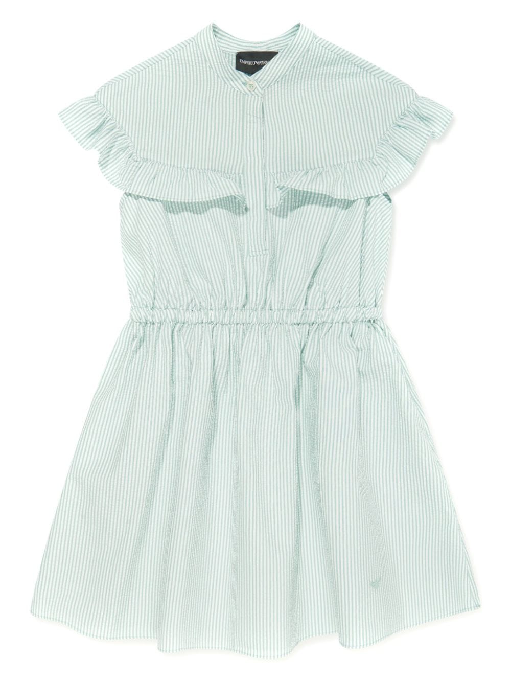 Emporio Armani Kids striped seersucker minidress - Green von Emporio Armani Kids