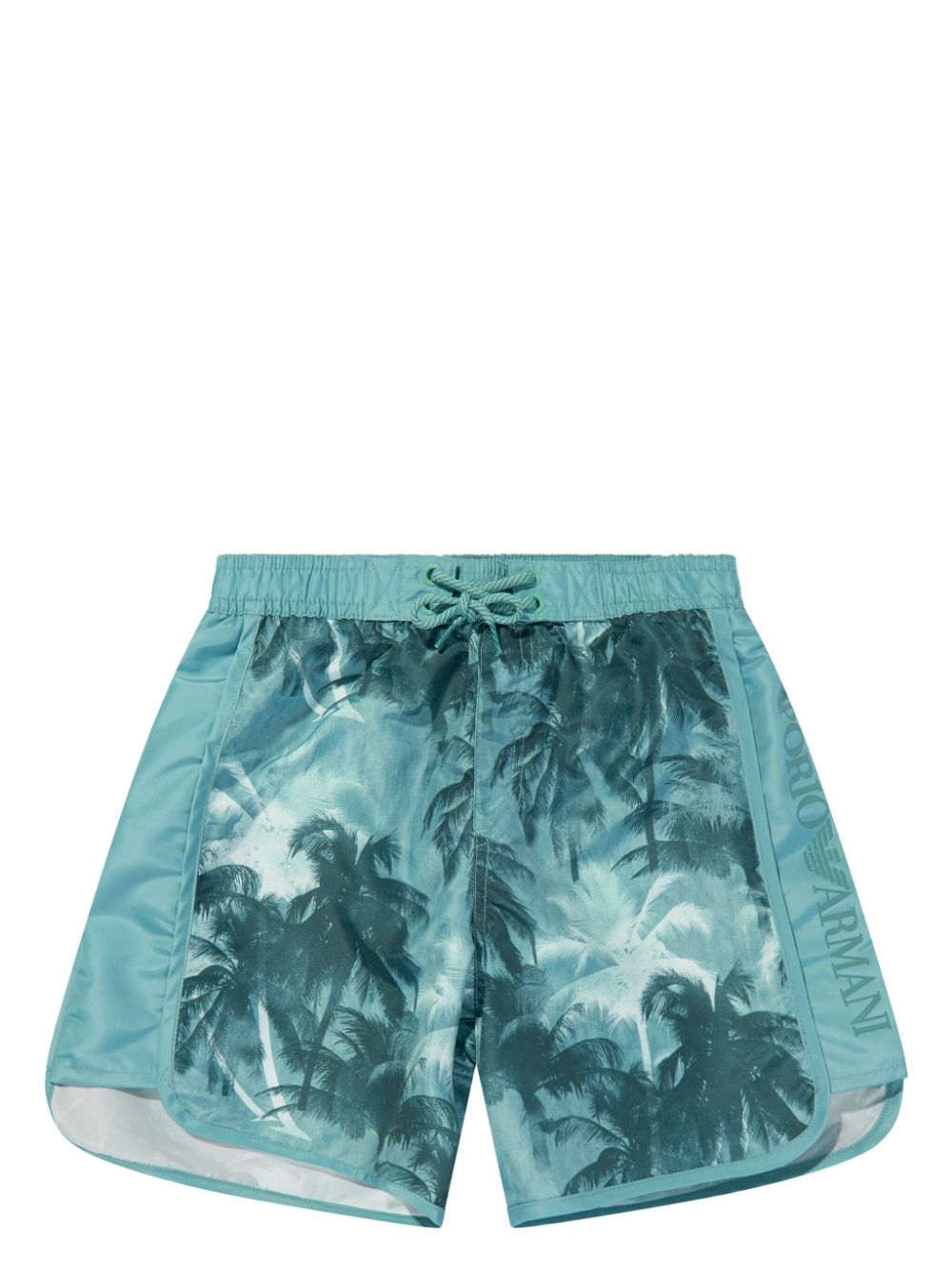 Emporio Armani Kids tropical-print swim shorts - Green von Emporio Armani Kids
