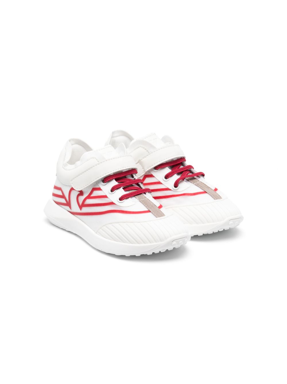 Emporio Armani Kids two-tone touch-strap sneakers - White von Emporio Armani Kids