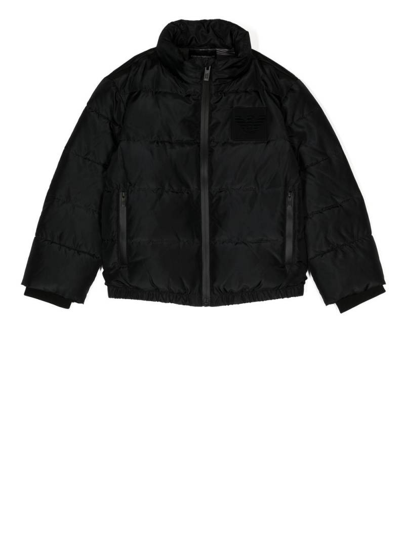 Emporio Armani Kids zipped padded coat - Black von Emporio Armani Kids