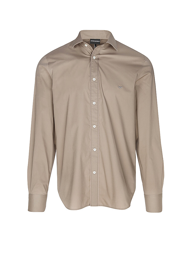 EMPORIO ARMANI Hemd Slim Fit beige | L von Emporio Armani