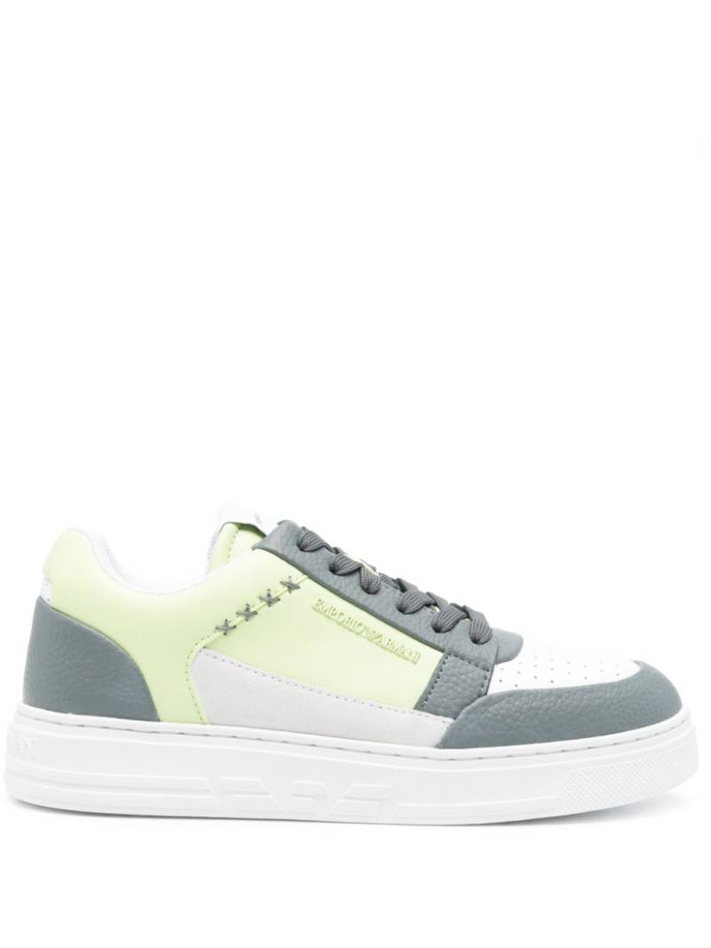 Emporio Armani ASV Regenerated leather sneakers - Green von Emporio Armani