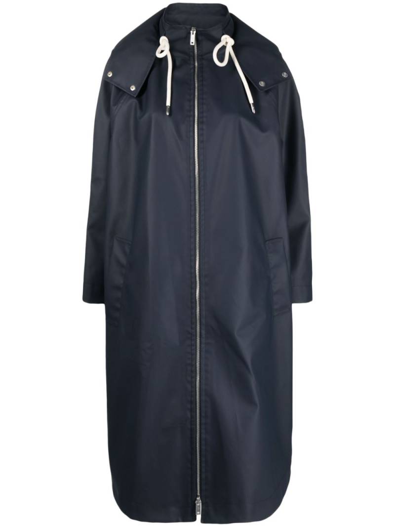 Emporio Armani Coordinates logo-print hooded rain coat - Blue von Emporio Armani