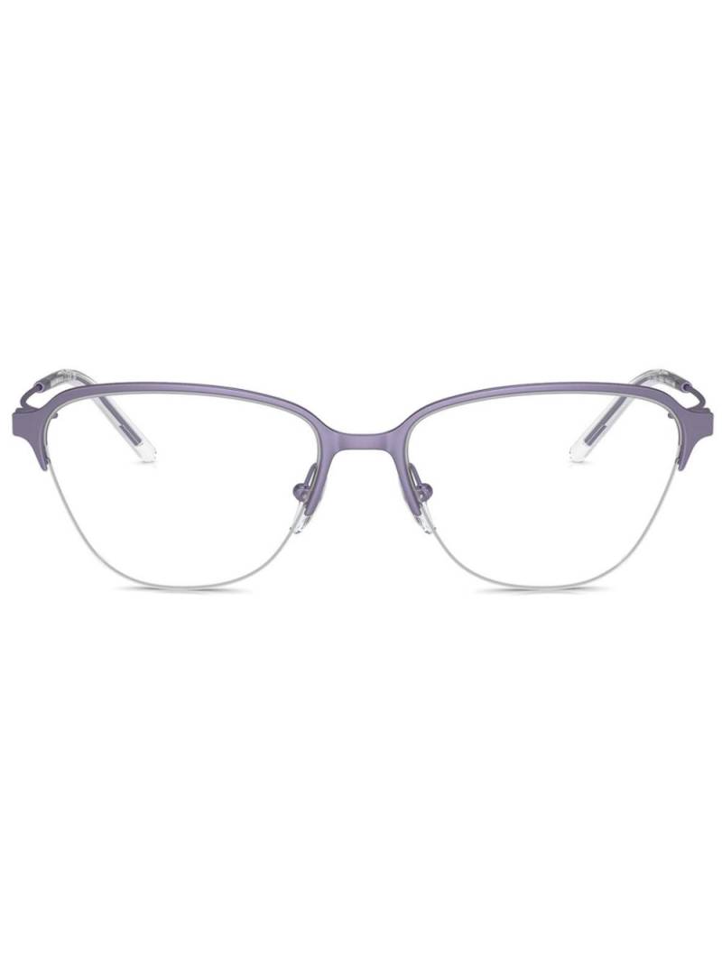 Emporio Armani geometric-frame glasses - Purple von Emporio Armani