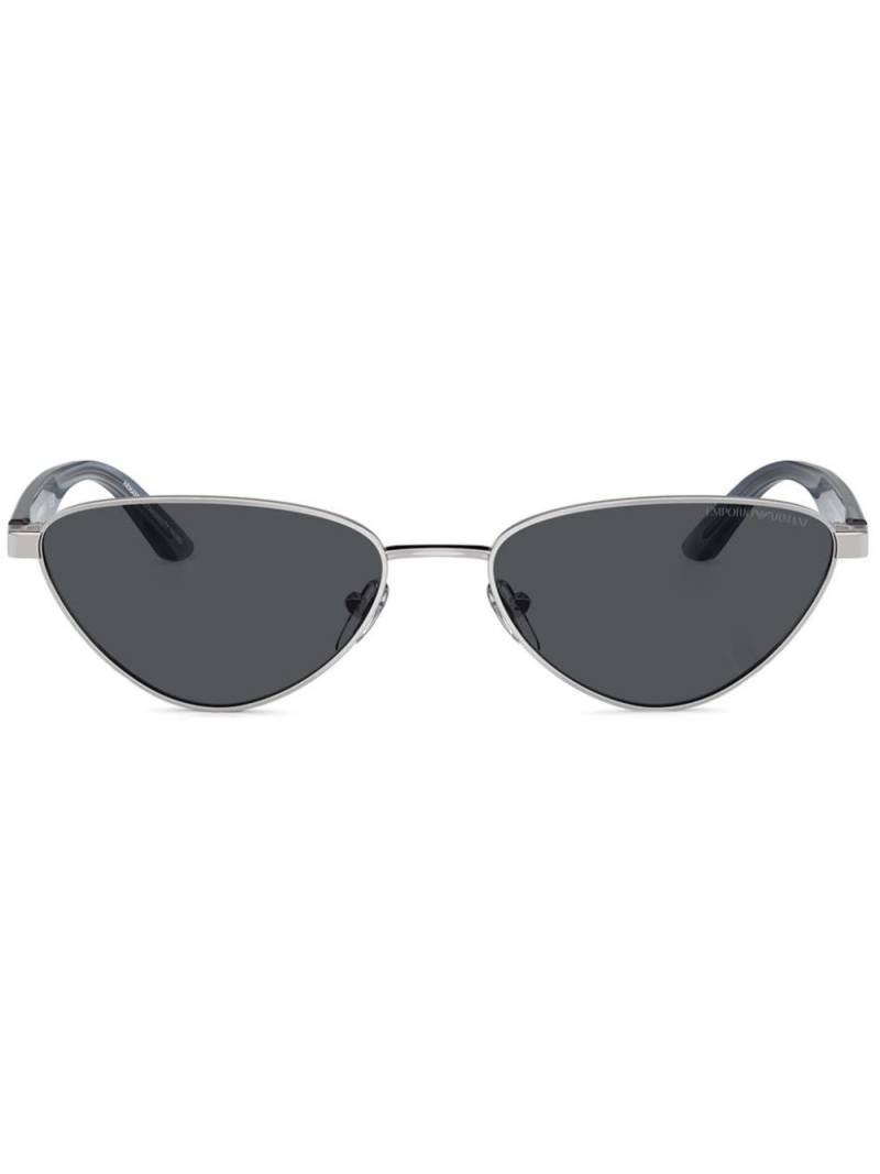 Emporio Armani geometric-frame sunglasses - Silver von Emporio Armani