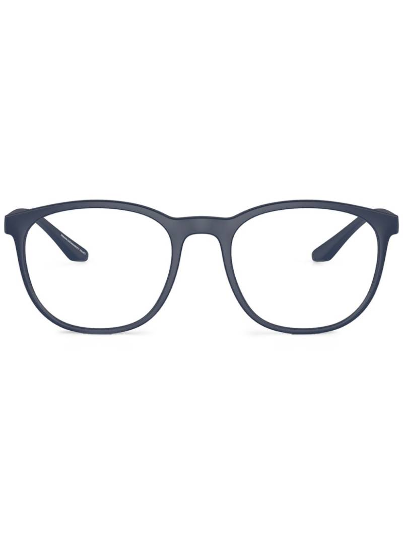 Emporio Armani round frame glasses - Blue von Emporio Armani