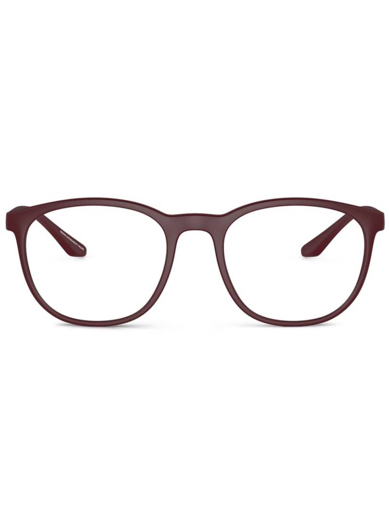 Emporio Armani round frame glasses - Red von Emporio Armani