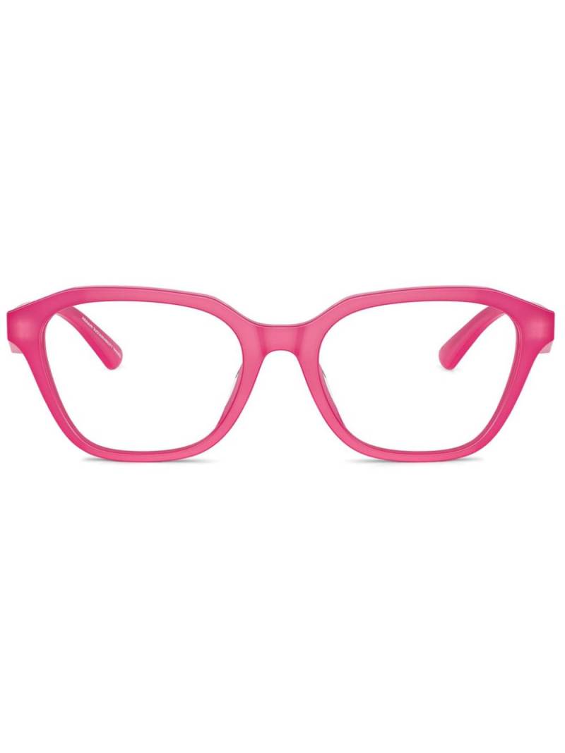 Emporio Armani geometric-frame glasses - Pink von Emporio Armani