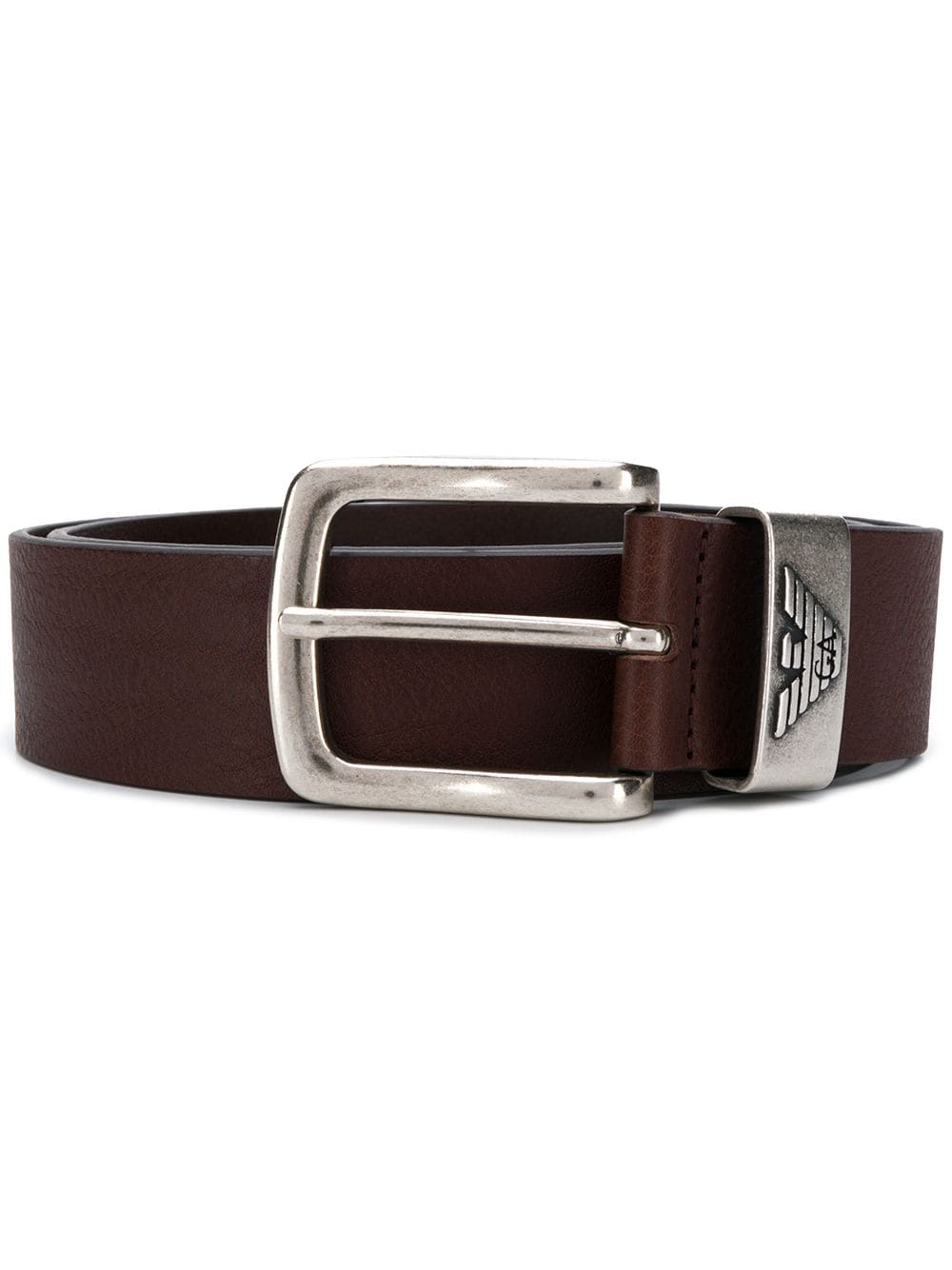 Emporio Armani logo detail belt - Brown von Emporio Armani