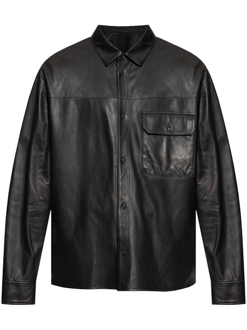 Emporio Armani Leather shirt - Black von Emporio Armani