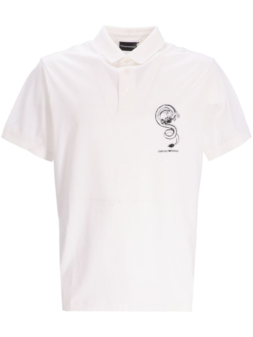 Emporio Armani Lunar New Year-print polo shirt - White von Emporio Armani