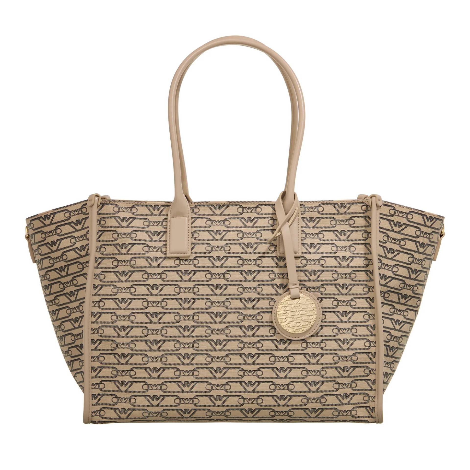 Emporio Armani Schultertasche - Tote M Monogram Pvc - Gr. unisize - in Beige - für Damen von Emporio Armani