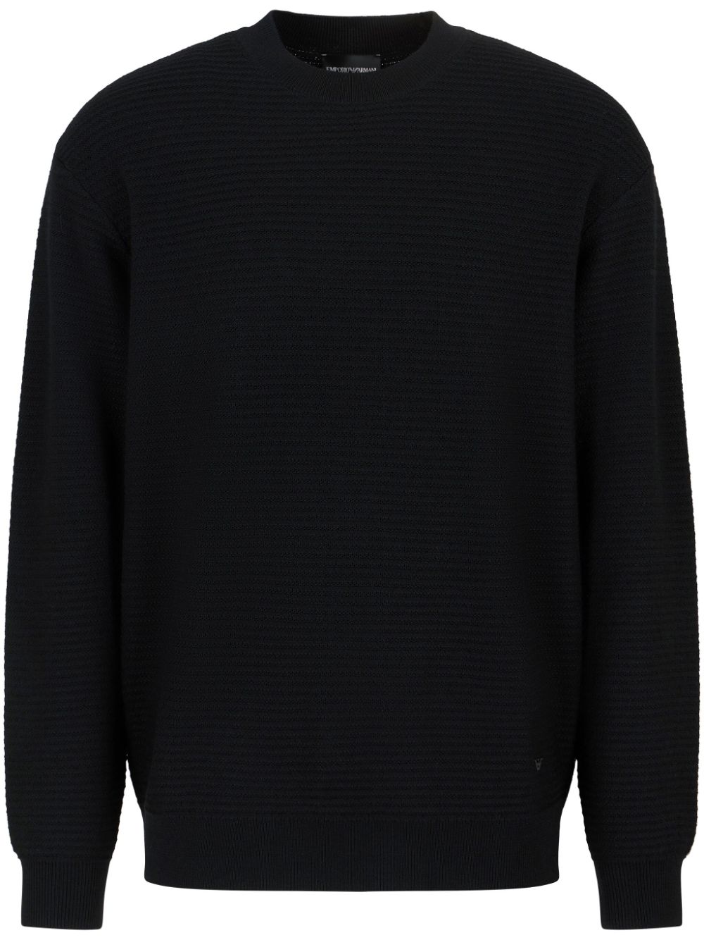 Emporio Armani appliqué-logo jumper - Black von Emporio Armani