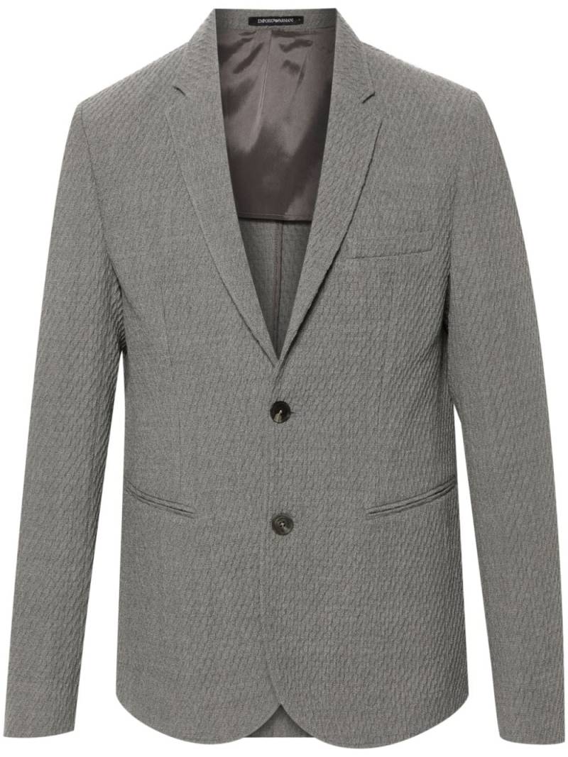 Emporio Armani buttoned up blazer - Grey von Emporio Armani