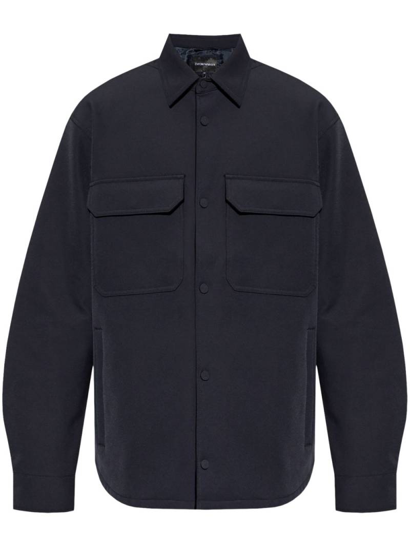 Emporio Armani buttoned up shirt jacket - Blue von Emporio Armani