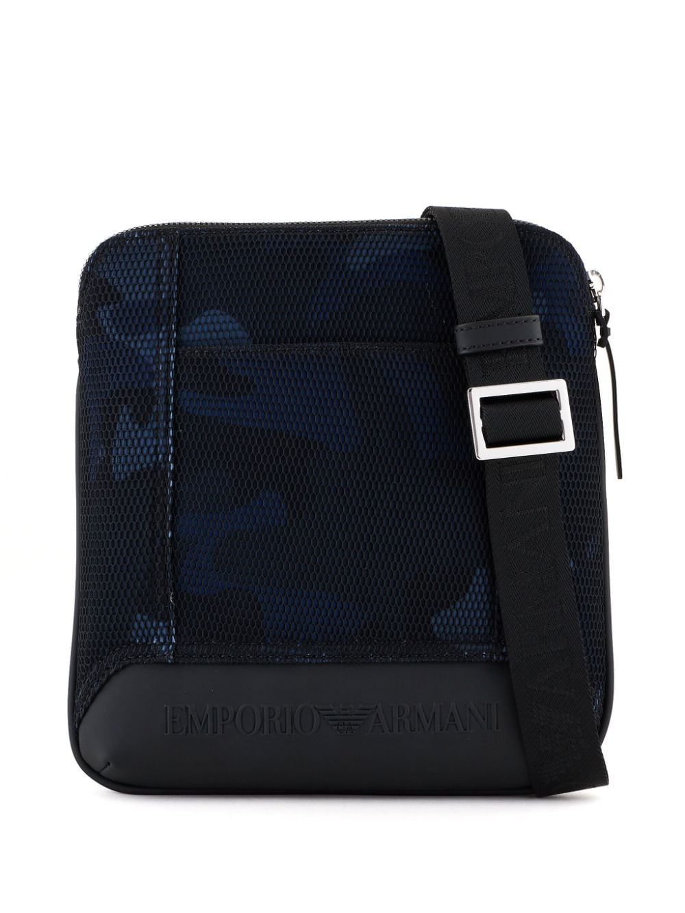 Emporio Armani camouflage-pattern messenger bag - Blue von Emporio Armani