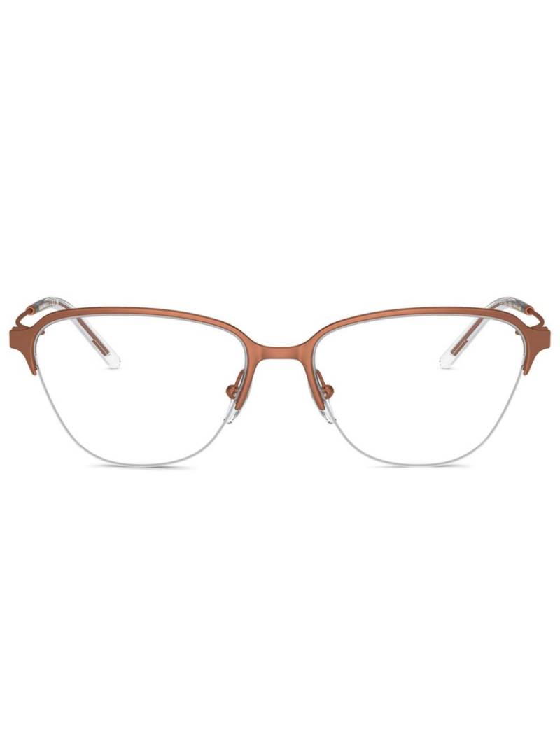 Emporio Armani cat eye-frame glasses - Brown von Emporio Armani