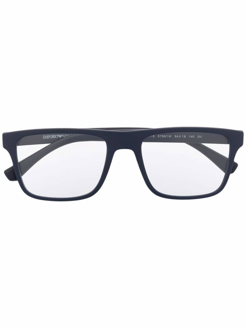 Emporio Armani changeable-lense rectangular sunglasses - Blue von Emporio Armani