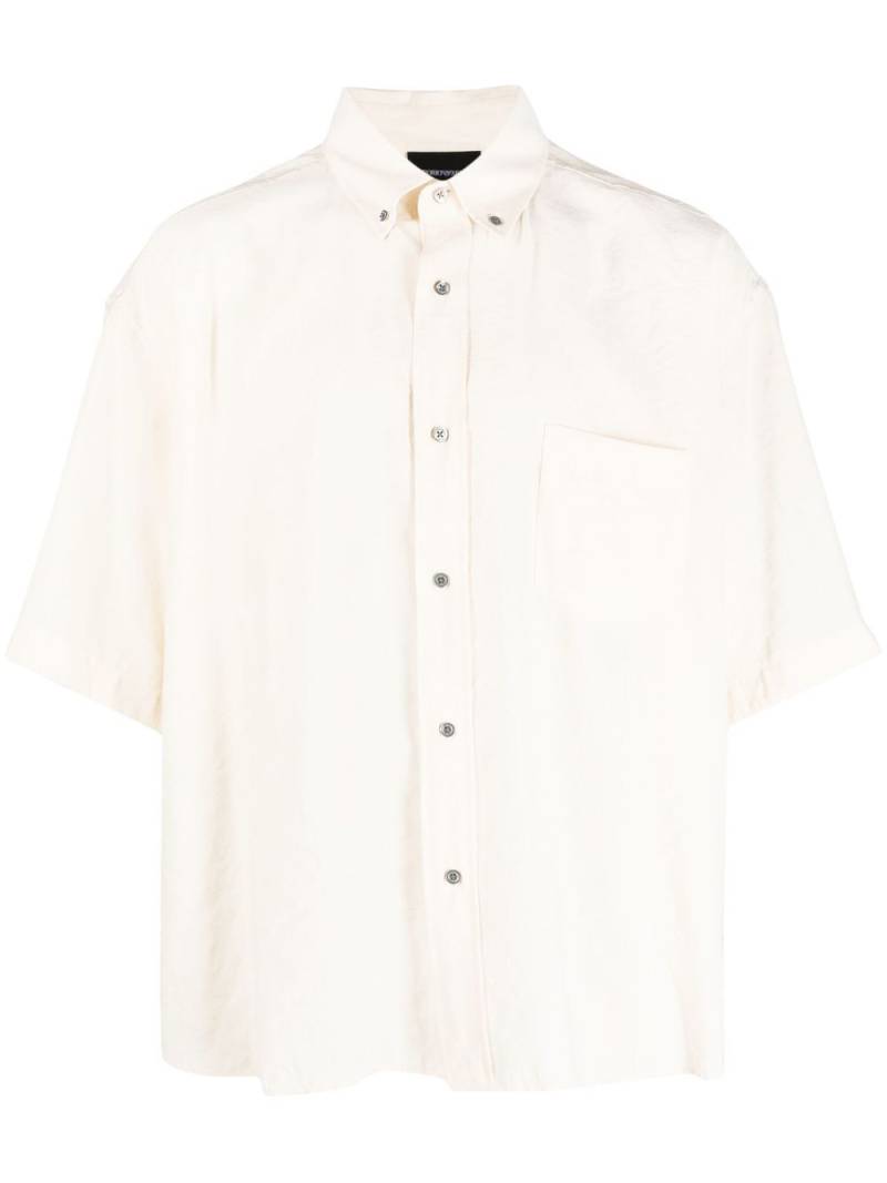 Emporio Armani chest-pocket short-sleeved shirt - Neutrals von Emporio Armani