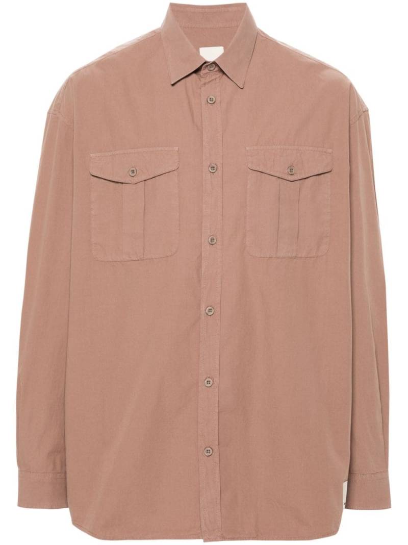 Emporio Armani chest-pockets cotton shirt - Brown von Emporio Armani