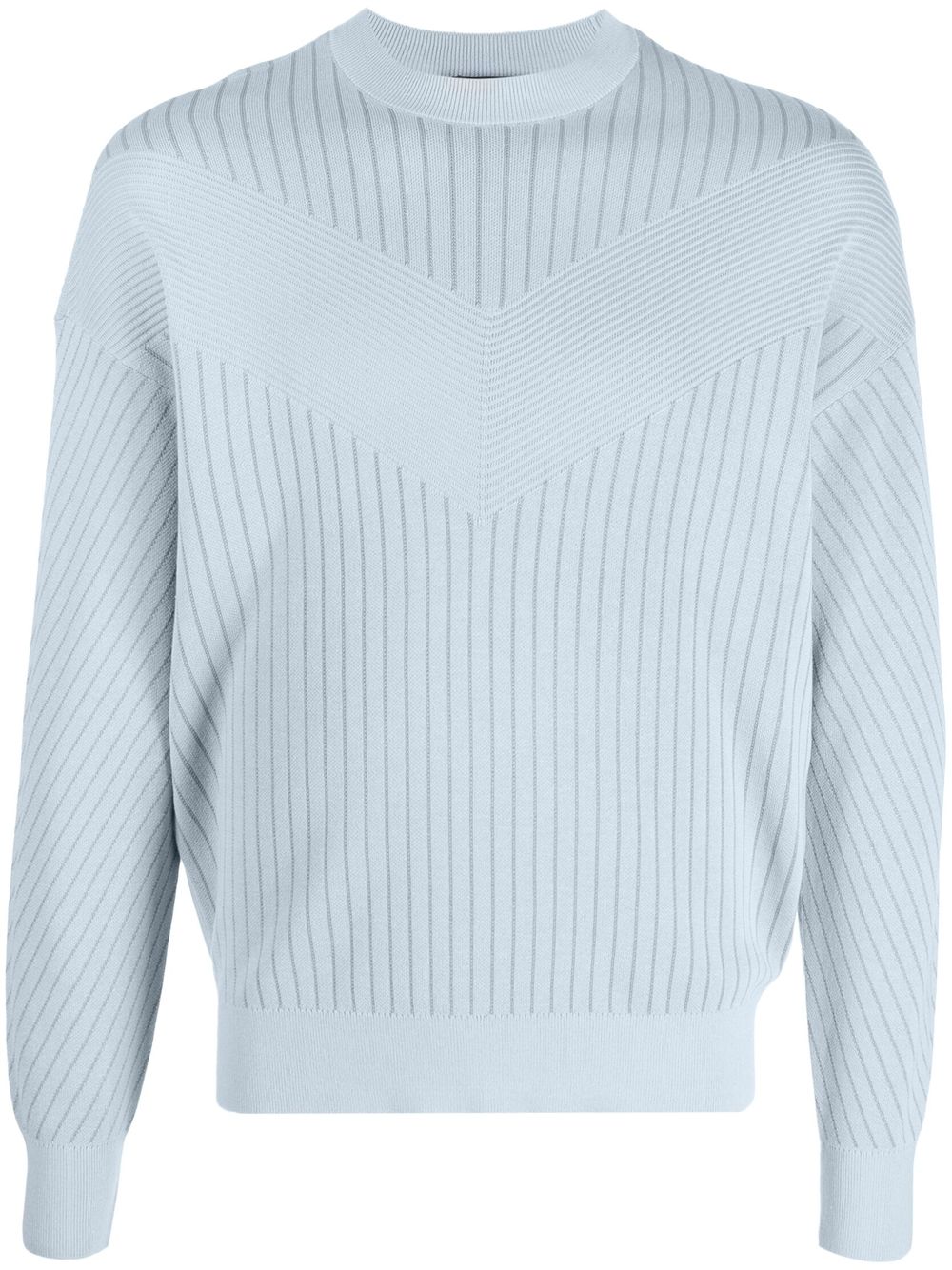 Emporio Armani chunky ribbed-knit jumper - Blue von Emporio Armani