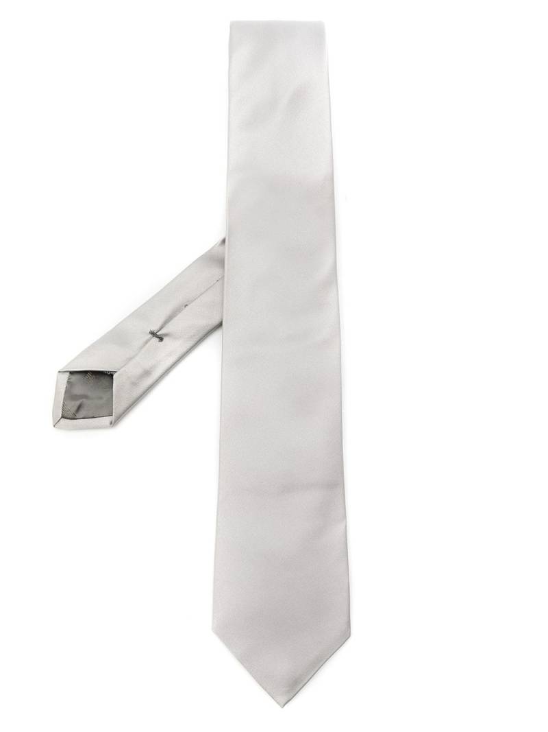 Emporio Armani classic silk tie - Silver von Emporio Armani