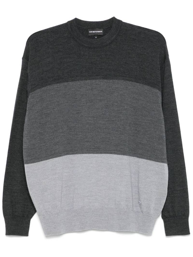 Emporio Armani colour-block sweater - Grey von Emporio Armani