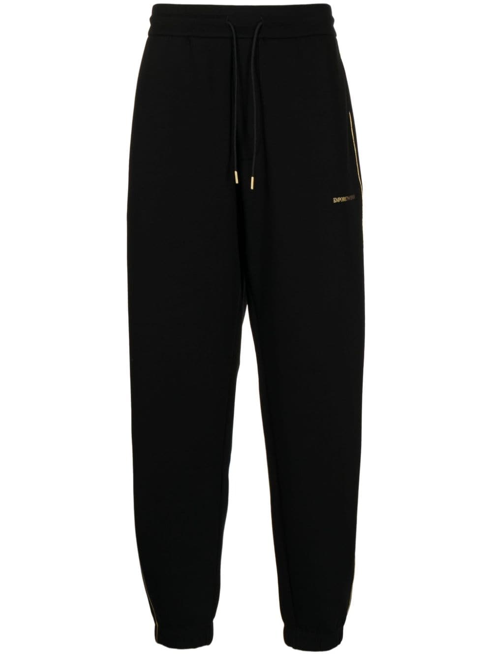 Emporio Armani contrast-stitching track pants - Black von Emporio Armani