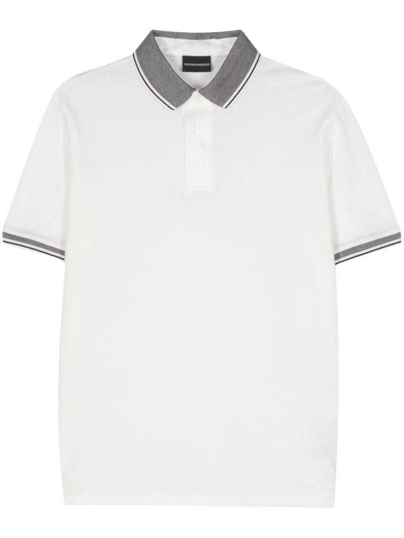 Emporio Armani cotton polo shirt - White von Emporio Armani