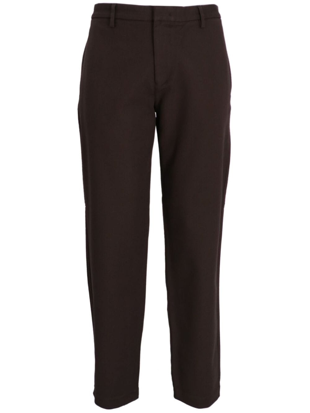 Emporio Armani cotton tailored trousers - Brown von Emporio Armani