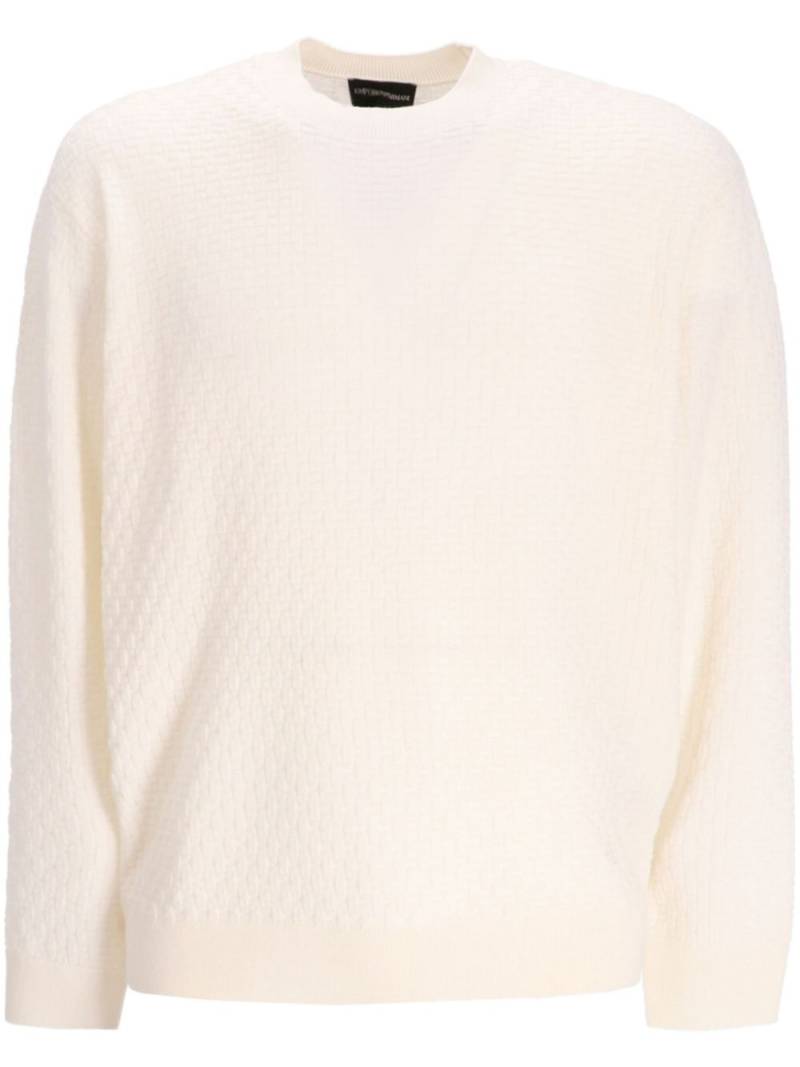 Emporio Armani crew-neck jumper - White von Emporio Armani