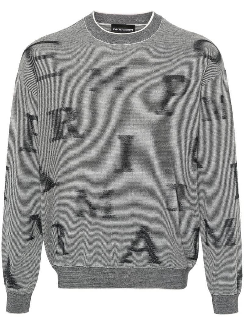 Emporio Armani crew-neck wool jumper - Blue von Emporio Armani