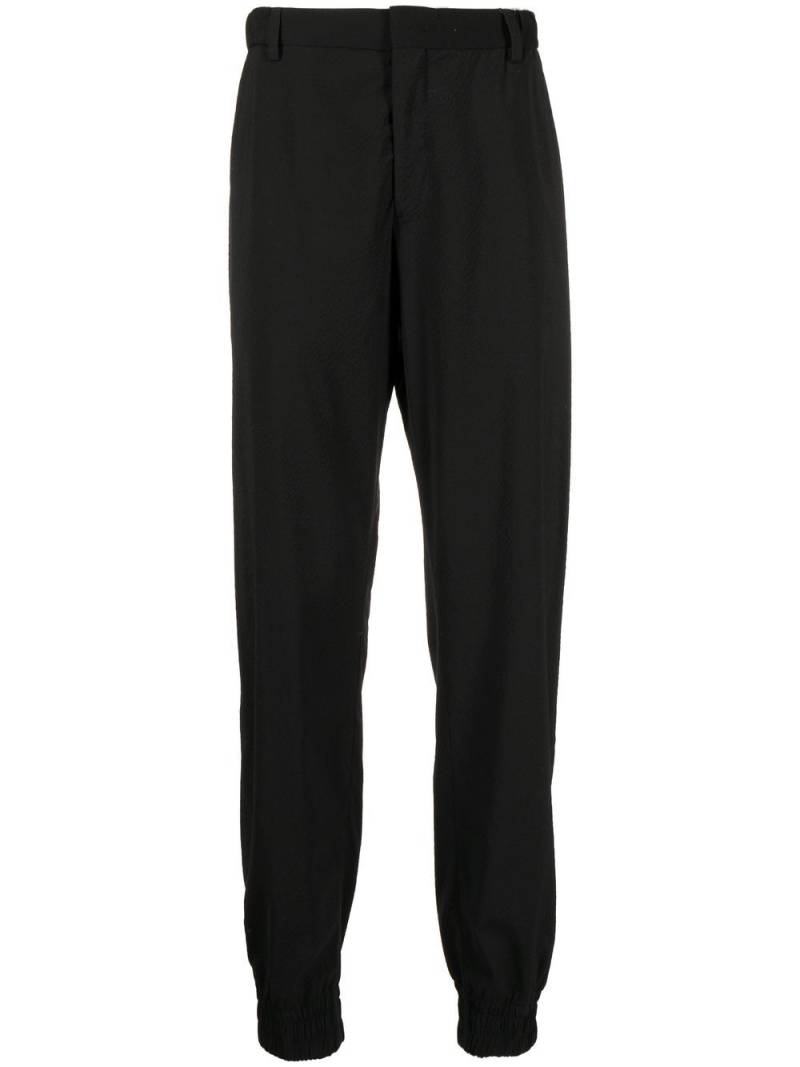 Emporio Armani cuffed virgin wool trousers - Black von Emporio Armani