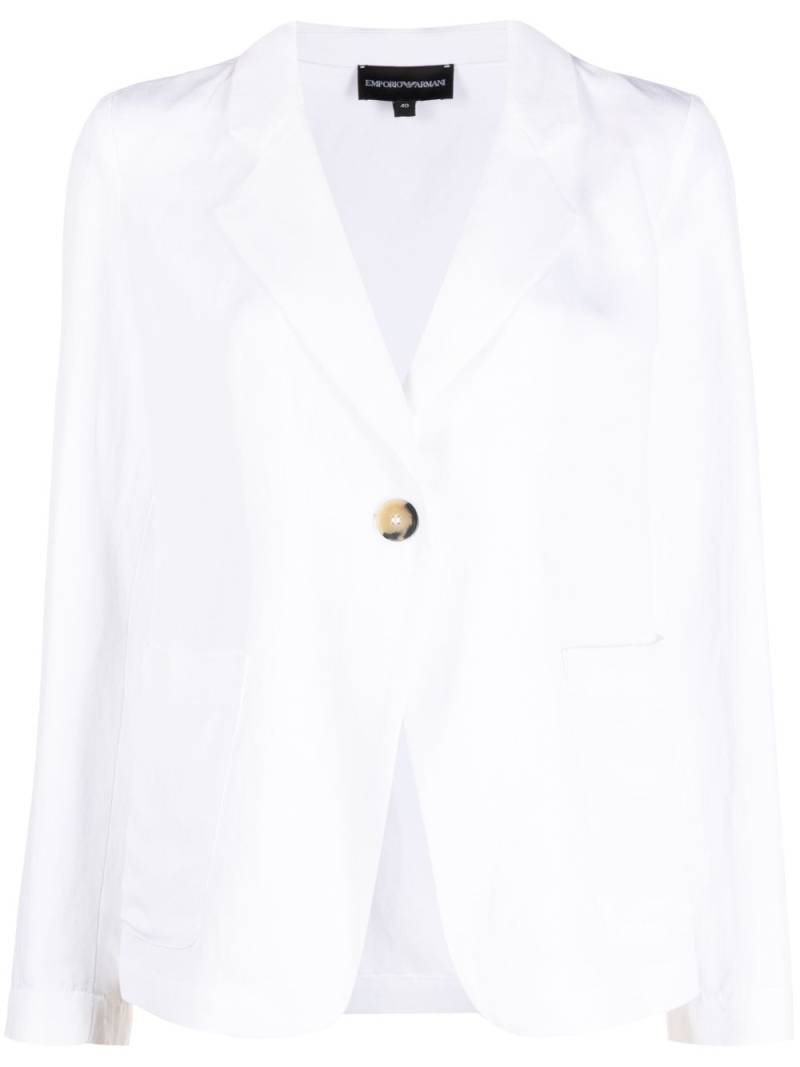 Emporio Armani cut-out detail blazer - White von Emporio Armani