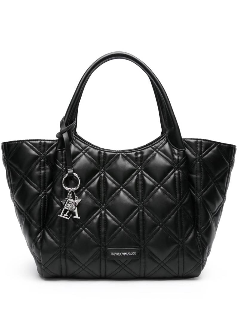 Emporio Armani diamond-quilted tote bag - Black von Emporio Armani