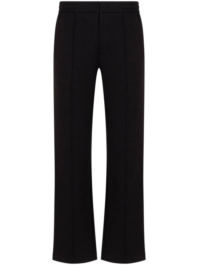 Emporio Armani double-jersey creased trousers - Black von Emporio Armani