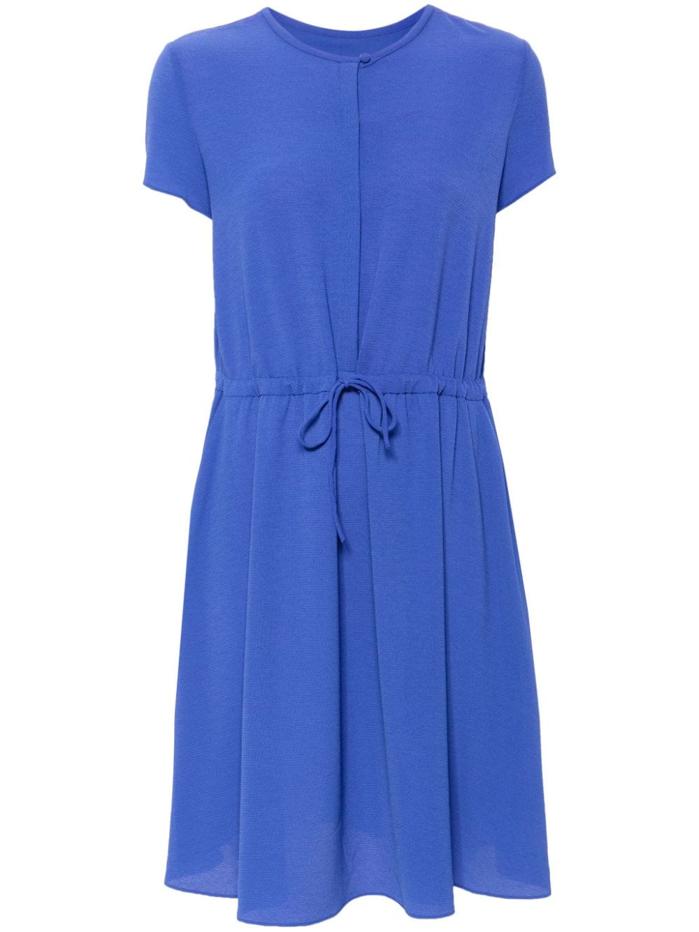 Emporio Armani drawstring-waist crepe mini dress - Blue von Emporio Armani