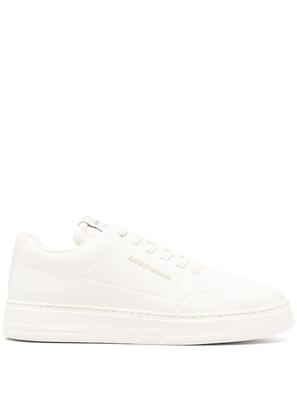 Emporio Armani embossed-logo sneakers - Neutrals von Emporio Armani