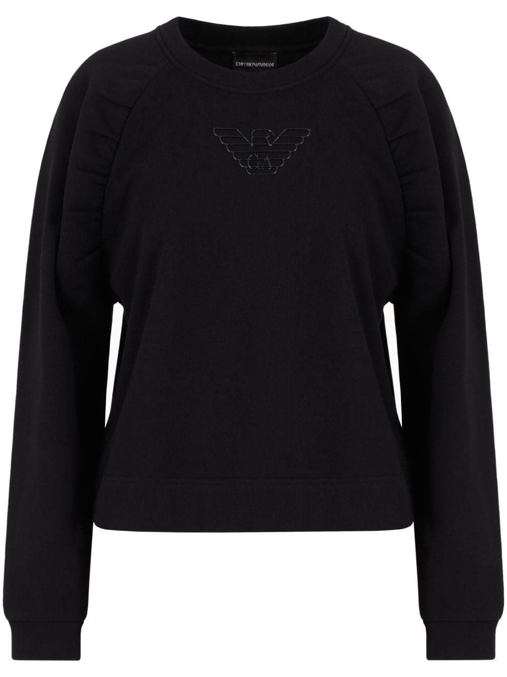 Emporio Armani embossed logo sweatshirt - Black von Emporio Armani