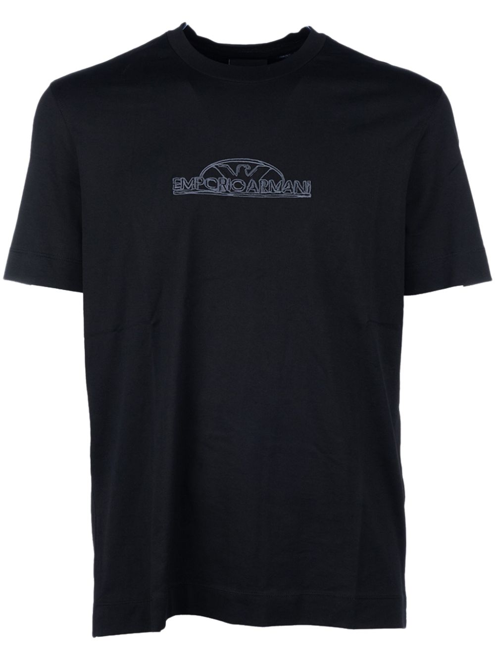 Emporio Armani embroidered-logo T-shirt - Black von Emporio Armani