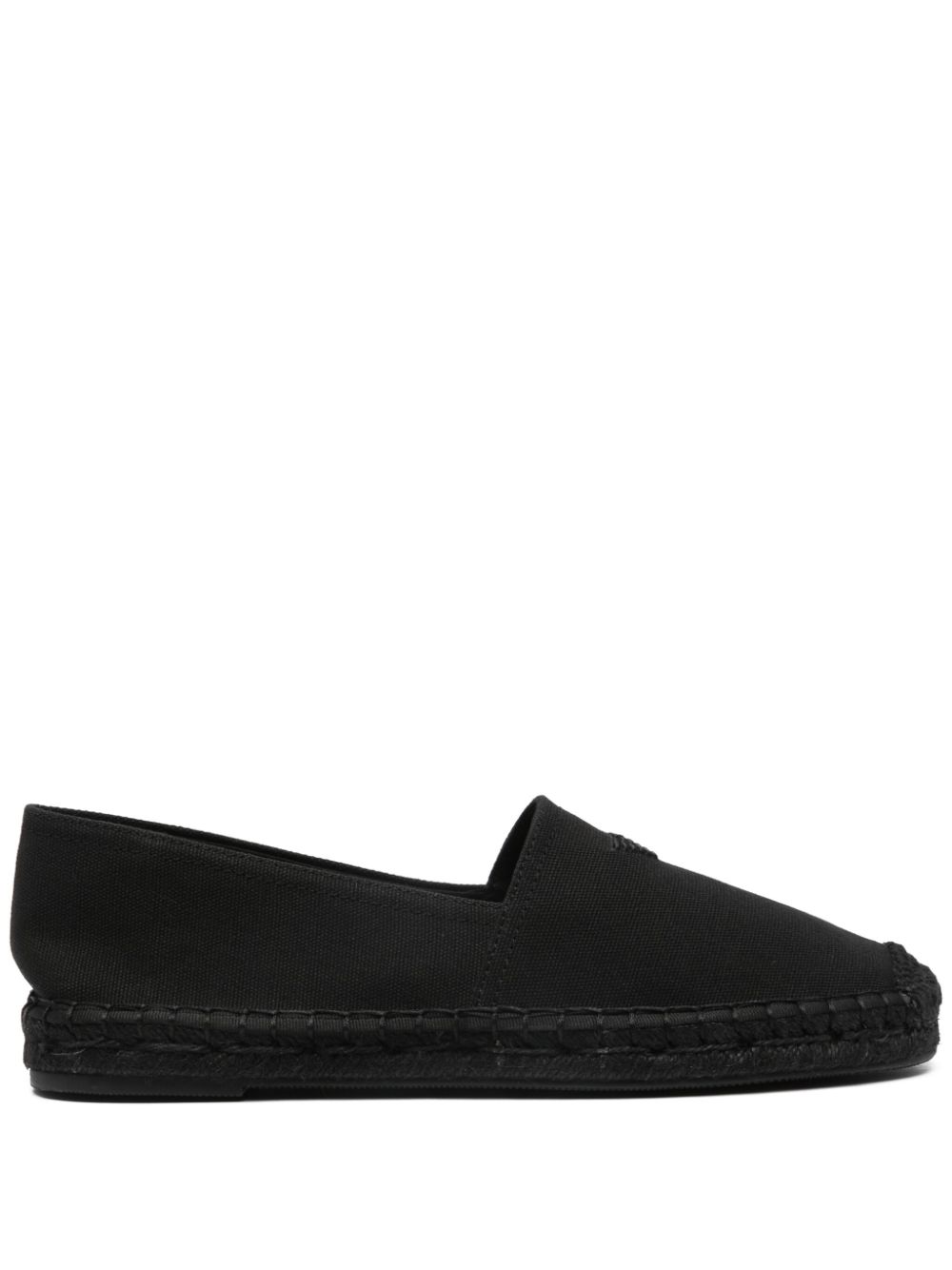 Emporio Armani embroidered-logo espadrilles - Black von Emporio Armani