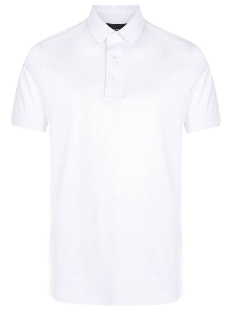 Emporio Armani embroidered-logo polo shirt - White von Emporio Armani